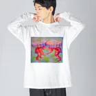 odamasaショップの握手 Big Long Sleeve T-Shirt