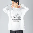 ママタルト 大鶴肥満の豚キムチハッカー Big Long Sleeve T-Shirt