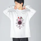 花小金井正幸のヒャヒャヒャ百貨店のクリームソーダウチュウ・スパーク（ローズクォーツ） Big Long Sleeve T-Shirt