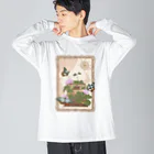 kitaooji shop SUZURI店のTraveling butterfly Big Long Sleeve T-Shirt