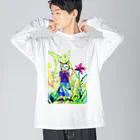 あおニャーマンの猫の少年 Big Long Sleeve T-Shirt