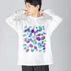 R☆worldのオパール風宝石 Big Long Sleeve T-Shirt