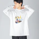 YUTAKAYAMATOJIの見える森と見えない道 Big Long Sleeve T-Shirt