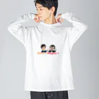 モアイとまさやの背景透明バージョン Big Long Sleeve T-Shirt