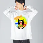 dodonkoshopの美味！ハンバーガー猫 Big Long Sleeve T-Shirt