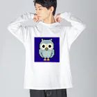 chicodeza by suzuriのフクロウのドット絵 Big Long Sleeve T-Shirt