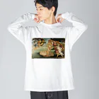 歴史グッツショップのボッティチェリ「ヴィーナスの誕生」 Big Long Sleeve T-Shirt