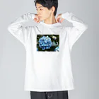 鯨田の紫陽花(あお) Big Long Sleeve T-Shirt