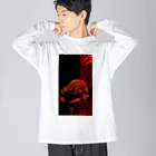 グエン フイのベタアートレッドHM Big Long Sleeve T-Shirt