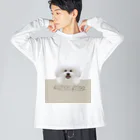 hummingbirdのビションフリーゼ　bichon frise  ビッグシルエットロングスリーブTシャツ