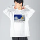 yuu all rightの〝空とひまわり〟向日葵 ビッグシルエットロングスリーブTシャツ