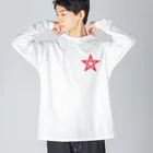 Ruckusismの五芒星Red ビッグシルエットロングスリーブTシャツ