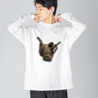 M家猫沢山屋のフタバくん ビッグシルエットロングスリーブTシャツ