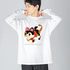 オグオグモグモグの張り子の三毛ニャンコ Big Long Sleeve T-Shirt