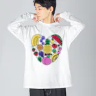 おはる屋さんのジューシーなフルーツ達（カラフル ver.） Big Long Sleeve T-Shirt