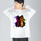 Jei.EmuのRainbow and Cloud  ビッグシルエットロングスリーブTシャツ