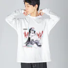 ベロベロ👅🩸のツートンちゃん ビッグシルエットロングスリーブTシャツ