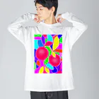 daiichisyoutenのカラフルレモン Big Long Sleeve T-Shirt