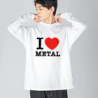 HachijuhachiのI LOVE METAL ビッグシルエットロングスリーブTシャツ