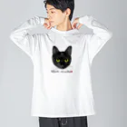 しろくまるいるいと動物たちのブラックスモークタビー Big Long Sleeve T-Shirt