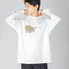 ari designのススメ!(サイとウシツツキ) Big Long Sleeve T-Shirt