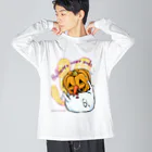 Le souffle blanc@SUZURIのしゅねまんハロウィンコスプレ ジャック・オーランタン Big Long Sleeve T-Shirt