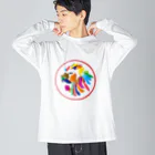 chicodeza by suzuriのカラフルライオン Big Long Sleeve T-Shirt