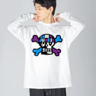 アートジャンキーSUZURI支店のAJ SKULL LLC ロゴ Big Long Sleeve T-Shirt