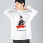 矢高あおいの【Prairie dog lover×Art】平家物語 Big Long Sleeve T-Shirt