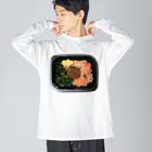 脂身通信Ｚのビビンバ弁当_221113 ビッグシルエットロングスリーブTシャツ