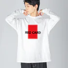 アメリカンベース のレッドカード　⚽　サッカー Big Long Sleeve T-Shirt