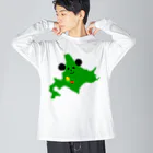 えび描きのどーんだ ビッグシルエットロングスリーブTシャツ