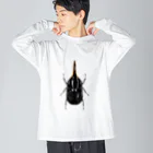 suikakozouのサタンオオカブト ビッグシルエットロングスリーブTシャツ