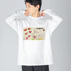 KIYOKA88WONDERLANDのうさぎちゃん。HAPPY ビッグシルエットロングスリーブTシャツ