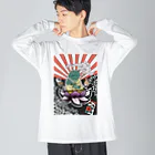 Gonta1059の蛙さん2 ビッグシルエットロングスリーブTシャツ