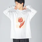 omijiの窓辺の花 Big Long Sleeve T-Shirt