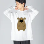 Pat's WorksのCharley the Brown Bear Big Long Sleeve T-Shirt