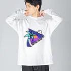 Sato Manakaのレトロウェイブなうさぎ Big Long Sleeve T-Shirt