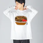 脂身通信Ｚの牛丼べんとう_230110 ビッグシルエットロングスリーブTシャツ