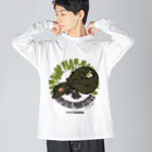 HERP MODA by ヤマモトナオキのエダハヘラオヤモリ/ダークグリーン Big Long Sleeve T-Shirt