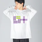 toitoi shopのogori 叶え星紋様(パープル・グリーン) Big Long Sleeve T-Shirt