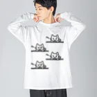 楽猫楽描しげ屋のシャーシャー Big Long Sleeve T-Shirt