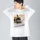 フレブル雑貨専門店MogooのMogoo　しんぷるライフ Big Long Sleeve T-Shirt