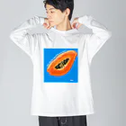 むちんアゲショップのパパイヤ ビッグシルエットロングスリーブTシャツ