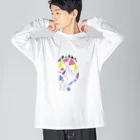 生存しよ！の流動体ねこ バイジェンダー フラッグカラー Big Long Sleeve T-Shirt