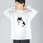 toru_utsunomiyaの猫のテン ビッグシルエットロングスリーブTシャツ