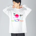 ちょらぷみの赤ちゃんアザラシとフィギュアスケートぱんだ　アイスのパンダ Big Long Sleeve T-Shirt