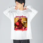 酒飲みウェアのSAKE GA SUKI DEATH Big Long Sleeve T-Shirt