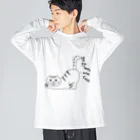 茶トラネコの茶トラねこおしりをあげる Big Long Sleeve T-Shirt