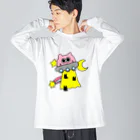 iroha-otoのネコちゃんもどき　UFO Big Long Sleeve T-Shirt